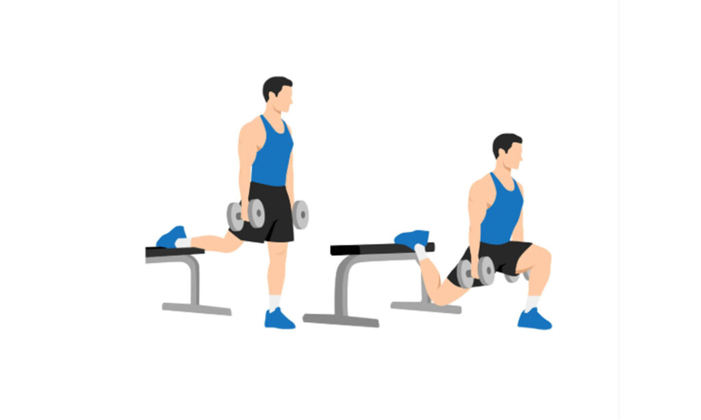 Dumbbell Bulgarian Split Squats: